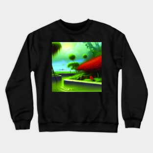 Digital Painting Of an Amazing Nature Crewneck Sweatshirt